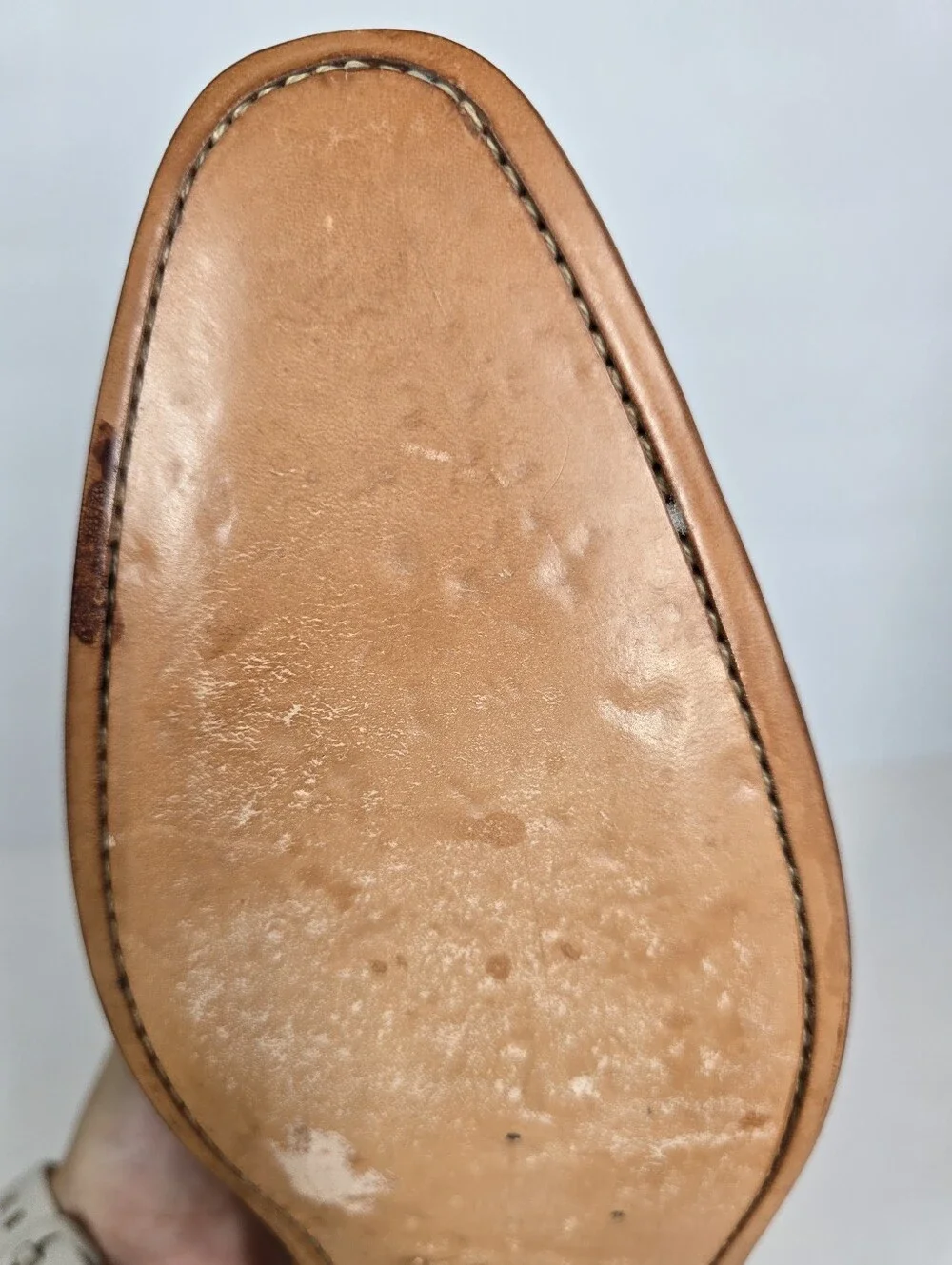 Paul Smith Leather Wingtip Brogue Oxfords Mens UK 6.5 Tan Burnished Dress Shoes